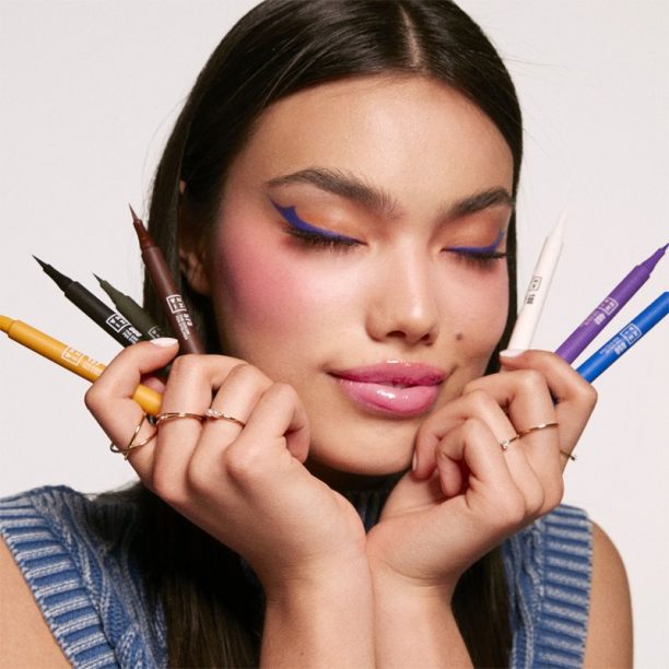 3INA The Color Pen Eyeliner очна линия в писалка цвят 482 - Purple 1 мл. купи на топ цена