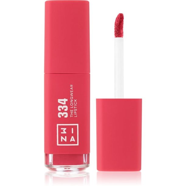 3INA The Longwear Lipstick дълготрайно течно червило цвят 334 - Vivid pink 6 мл.