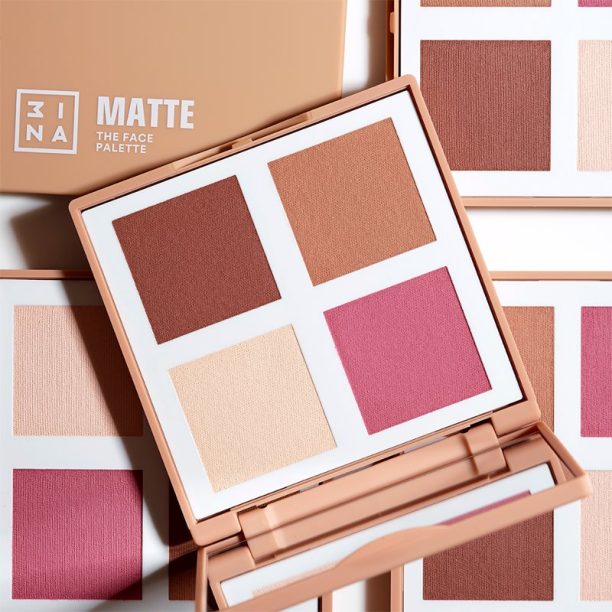 3INA The Matte Face Palette палитра ружове за контуриране 10 гр. купи на топ цена