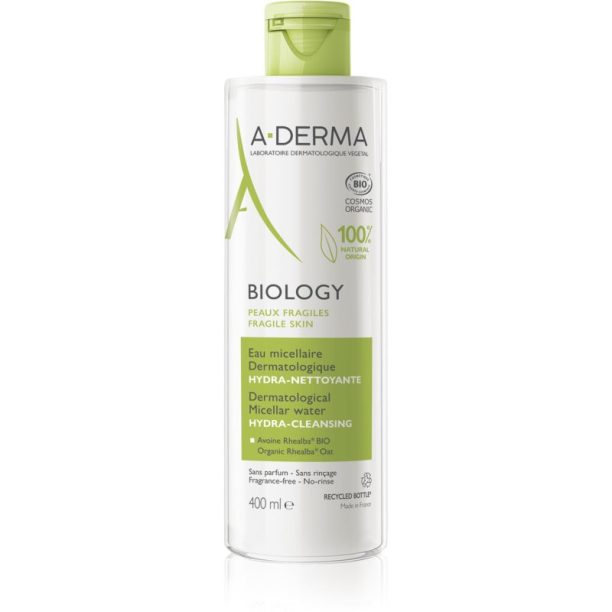 A-Derma Biology хидратираща мицеларна вода 400 мл.