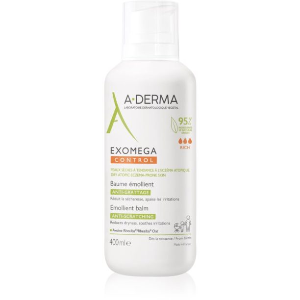 A-Derma Exomega Control ускокояващо мляко за тяло за много суха чувствителна кожа и кожа