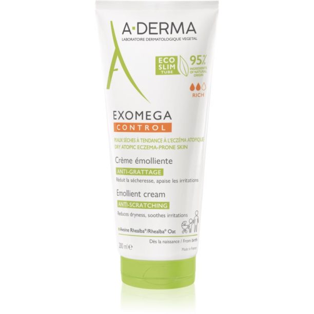 A-Derma Exomega Control хидратиращ крем за много суха чуствителна и атопична кожа 200 мл.