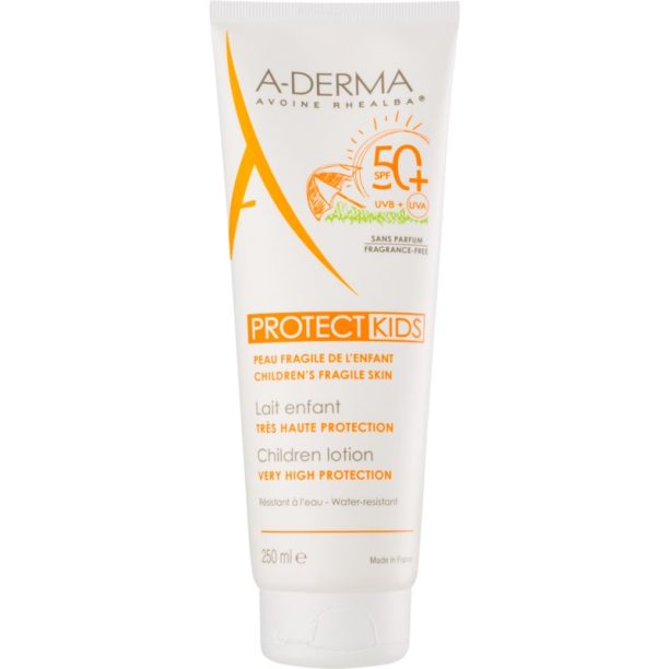 A-Derma Protect Kids защитно мляко за загар за деца SPF 50+ 250 мл.