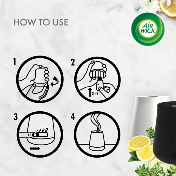 Air Wick Aroma Mist Happiness aроматизиращ дифузер с пълнител + батерия 20 мл. купи на топ цена