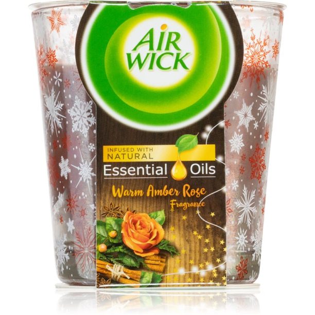 Air Wick Magic Winter Warm Amber Rose ароматна свещ 105 гр.