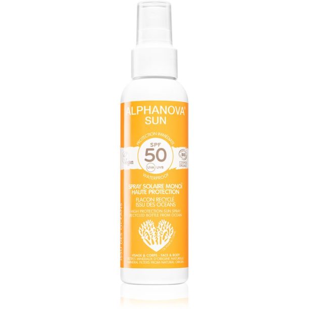 Alphanova Sun Bio слънцезащитен спрей SPF 50 125 гр.