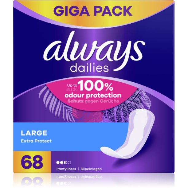 Always Dailies Large Extra Protect дамски превръзки 68 бр.