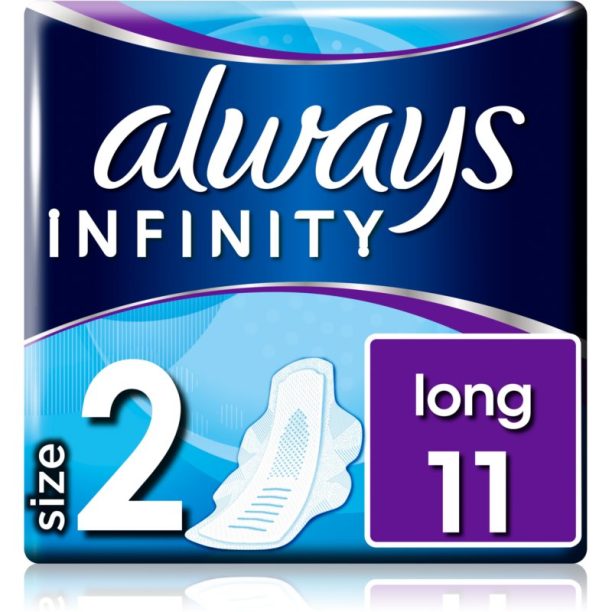 Always Infinity Long Size 2 санитарни кърпи 11 бр.