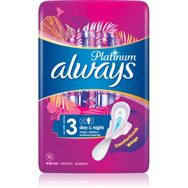 Always Platinum Day & Night санитарни кърпи 64 бр.