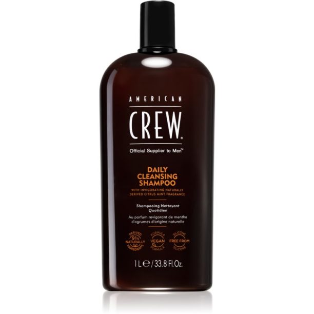 American Crew Daily Cleansing Shampoo почистващ шампоан за мъже 1000 мл.