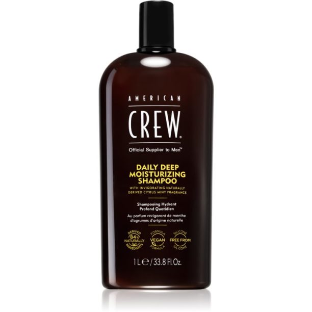 American Crew Daily Moisturizing Shampoo шампоан за ежедневна употреба с хидратиращ ефект за мъже 1000 мл.