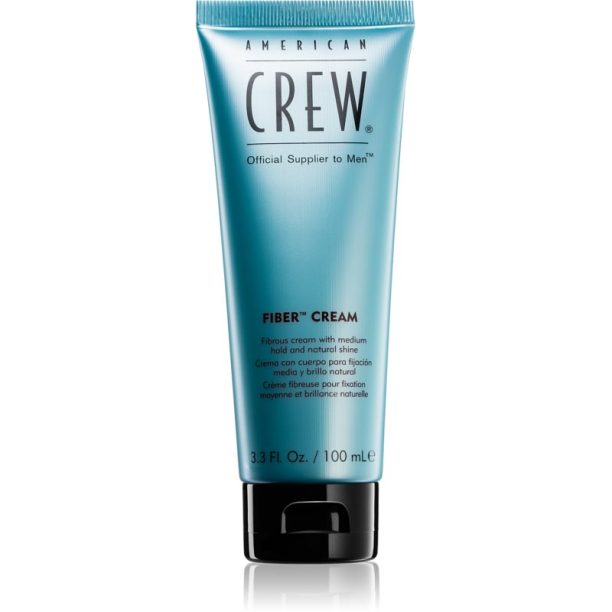 American Crew Styling Fiber Cream стилизиращ крем със средна фиксация и естествени отблясъци 100 мл.