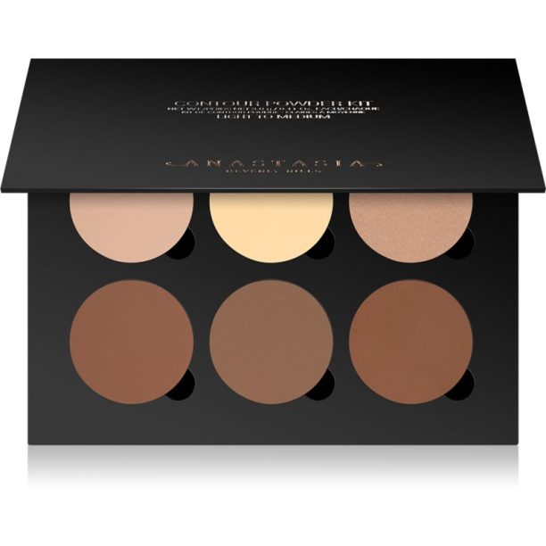 Anastasia Beverly Hills Contour Kit контурираща палитра за лице цвят Light to Medium 6x3 гр.