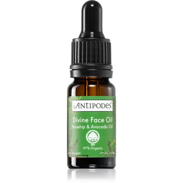 Antipodes Divine Face Oil Rosehip & Avocado Oil защитен серум против първите признаци на стареене на кожата 10 мл. на ниска цена