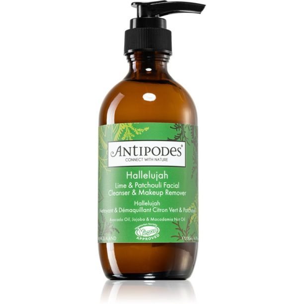 Antipodes Hallelujah Lime & Patchouli почистващ и премахващ грима гел за лице 200 мл. на ниска цена