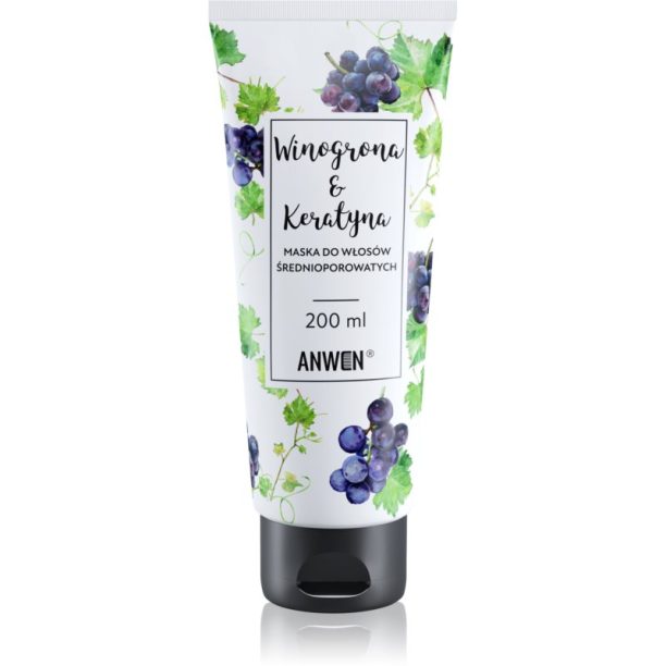 Anwen Grapes & Keratin регенерираща маска За коса Medium Porosity 200 мл.