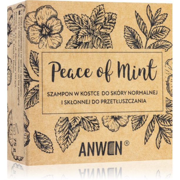 Anwen Peace of Mint Твърд шампоан without alu can 75 гр.