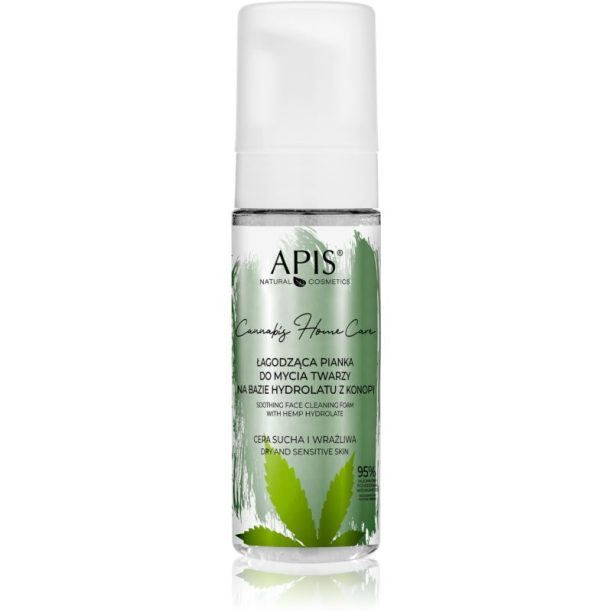 Apis Natural Cosmetics Cannabis Home Care почистваща пяна за суха до чувствителна кожа 150 мл.