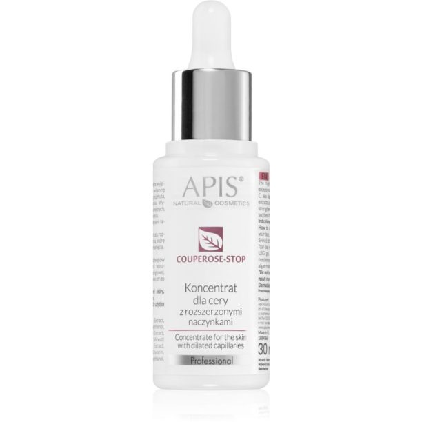 Apis Natural Cosmetics Couperose-Stop концентрирана грижа за чувствителна кожа със склонност към почервеняване 30 мл. на ниска цена