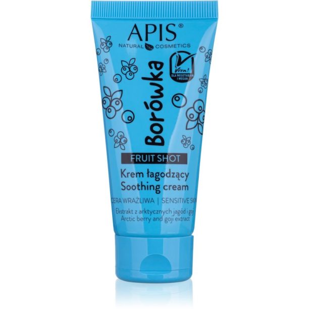 Apis Natural Cosmetics Fruit Shot Blueberry успокояващ и хидратиращ крем 50 мл. на ниска цена