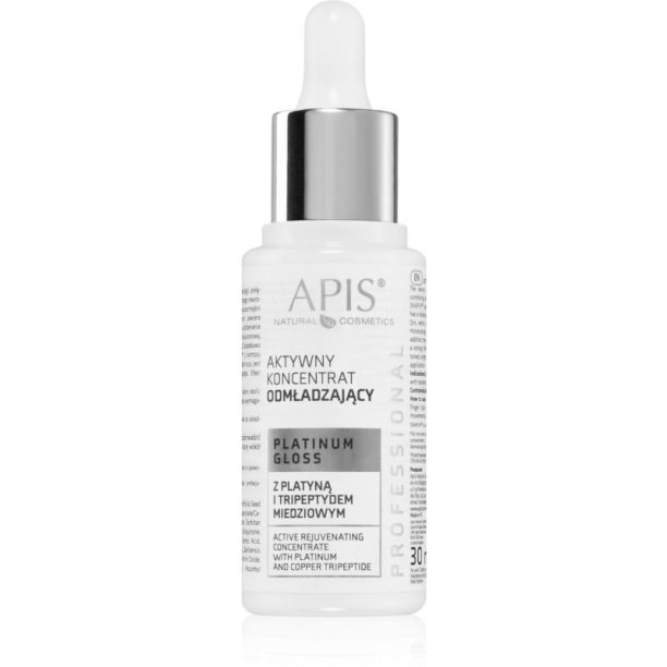 Platinum Gloss Apis Natural Cosmetics Platinum Gloss концентрирана подмладяваща грижа за стягане на кожата 30 мл.