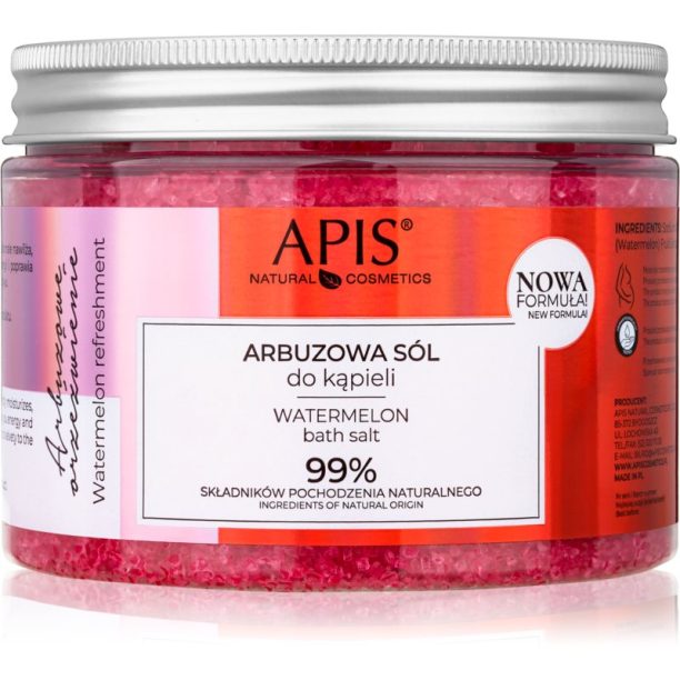 Apis Natural Cosmetics Watermelon Refreshment сол за баня 650 гр. на ниска цена