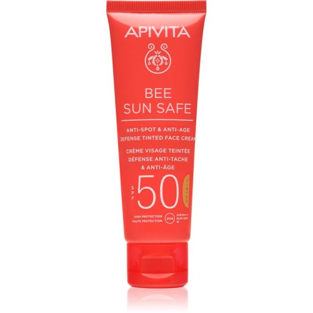 Apivita Bee Sun Safe защитен тониращ крем за лице SPF 50 50 мл.