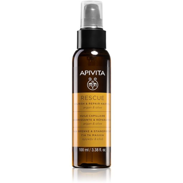 Apivita Holistic Hair Care Argan Oil & Olive хидратиращо и подхранващо масло за коса с арганово масло 100 мл.