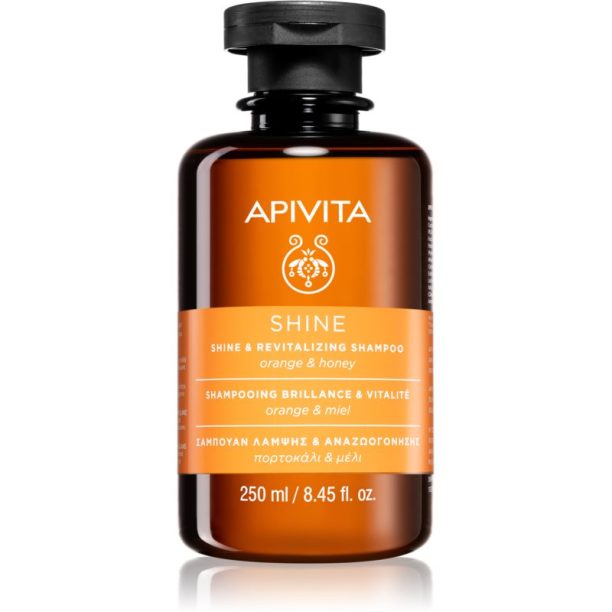 Apivita Holistic Hair Care Orange & Honey ревитализиращ шампоан за подсилване и блясък на косата 250 мл.