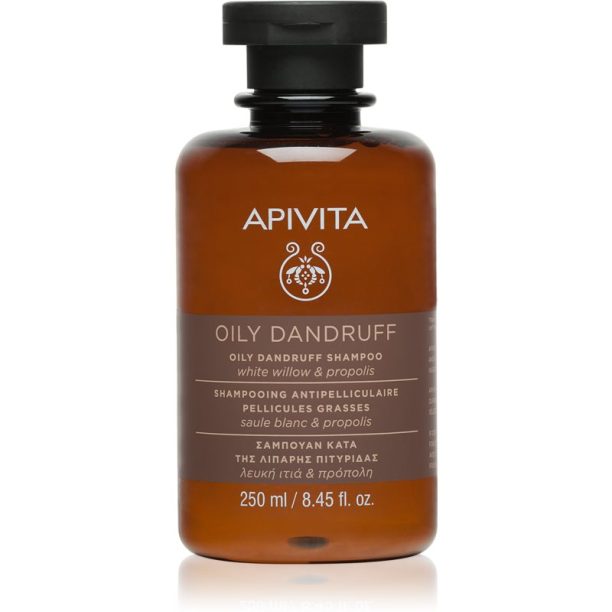 Apivita Holistic Hair Care White Willow & Propolis шампоан против пърхот за мазна коса 250 мл.