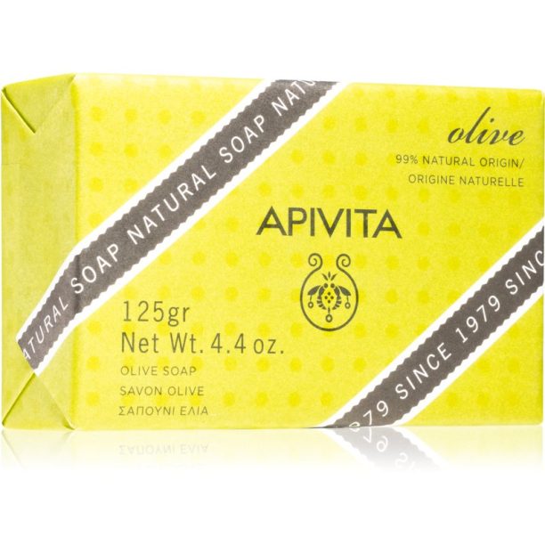 Apivita Natural Soap Olive почистващ твърд сапун 125 гр.