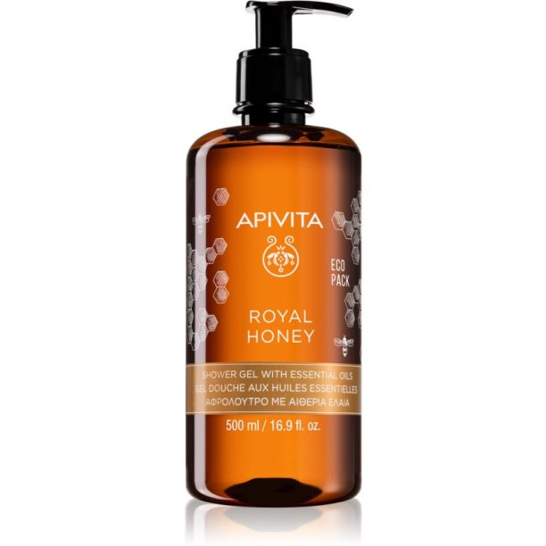 Apivita Royal Honey хидратиращ душ гел с есенциални масла 500 мл.