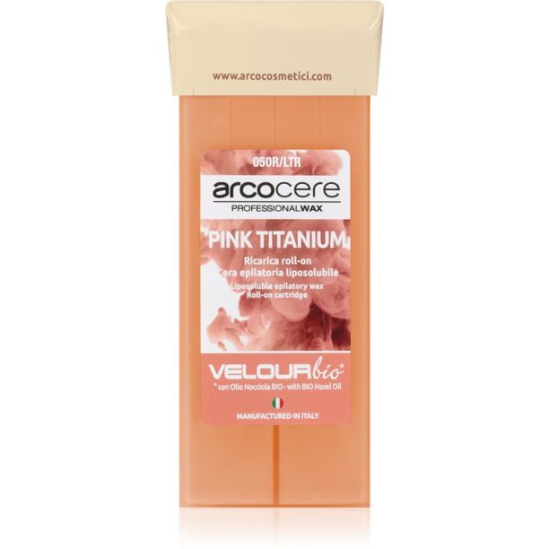 Arcocere Professional Wax Pink Titanium Епилиращ восък рол он резервен пълнител 100 мл.