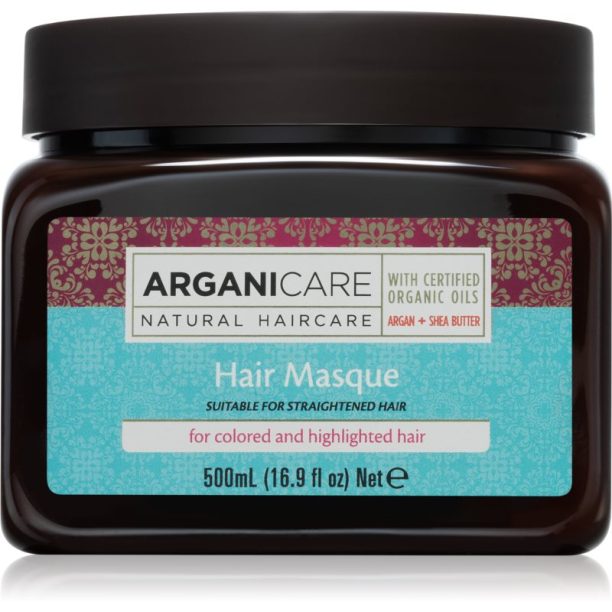 Arganicare Argan Oil & Shea Butter Hair Masque хидратираща в дълбочина маска за боядисана коса 500 мл.