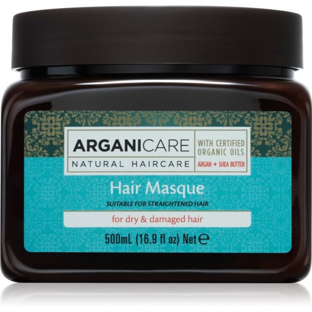 Arganicare Argan Oil & Shea Butter Hair Masque хидратираща и подхранваща маска за суха и увредена коса 500 мл.