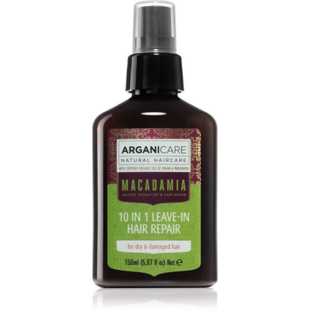 Arganicare Macadamia 10 In 1 Leave-In Hair Repair грижа без отмиване за суха и увредена коса 150 мл.