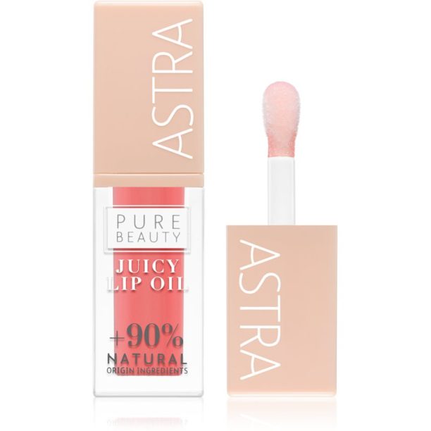 Astra Make-up Pure Beauty Juicy Lip Oil подхранващ блясък за устни цвят 01 Peach 5 мл.