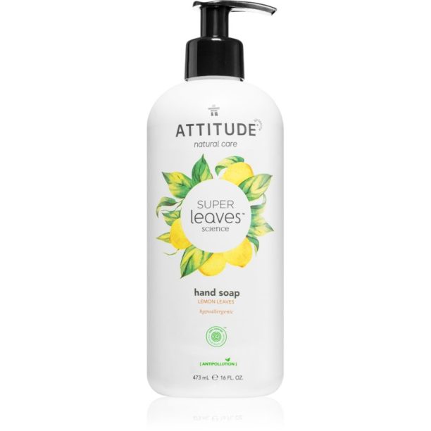 Attitude Super Leaves Lemon Leaves течен сапун за ръце 473 мл.