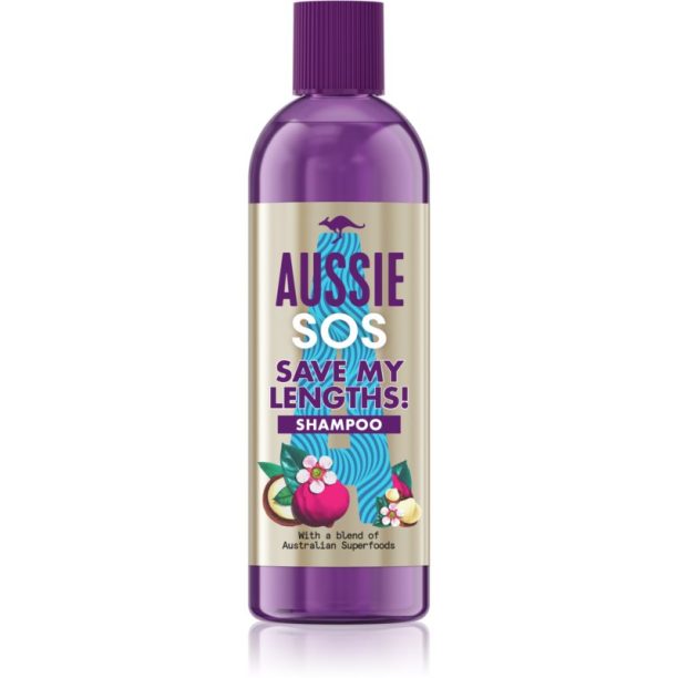 Aussie SOS Save My Lengths! регенериращ шампоан за слаба и увредена коса за жени  290 мл.