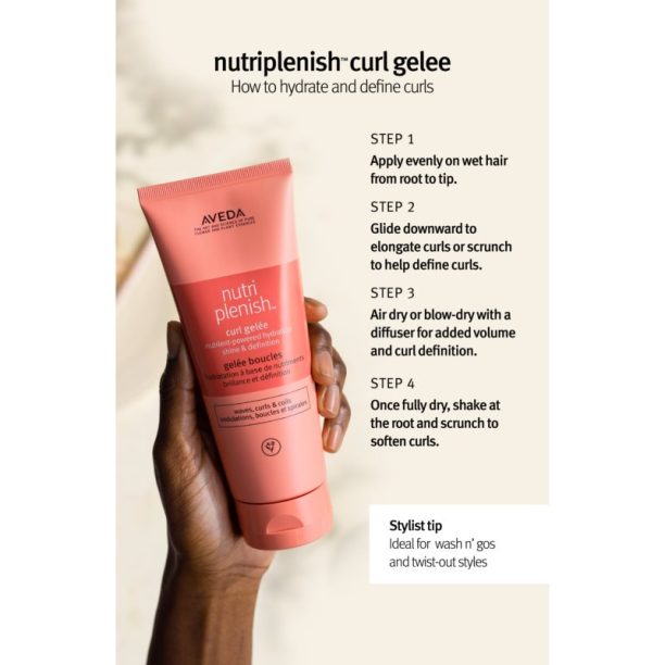 Aveda Nutriplenish™ Curl Gelée хидратиращ гел за дефиниране на вълни 40 мл. купи на топ цена