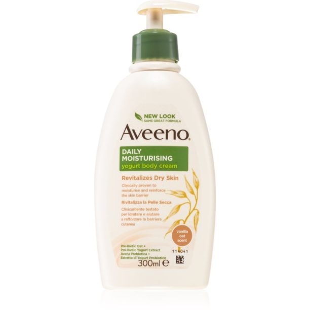 Aveeno Daily Moisturising Yoghurt body cream подхранващ лосион за тяло Vanilla & Yoghurt 300 мл.