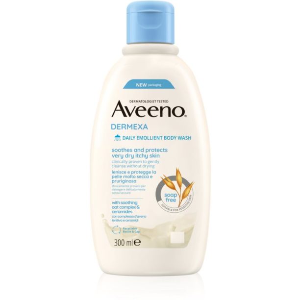 Aveeno Dermexa Daily Emollient Body Wash успокояващ душ гел 300 мл. на ниска цена