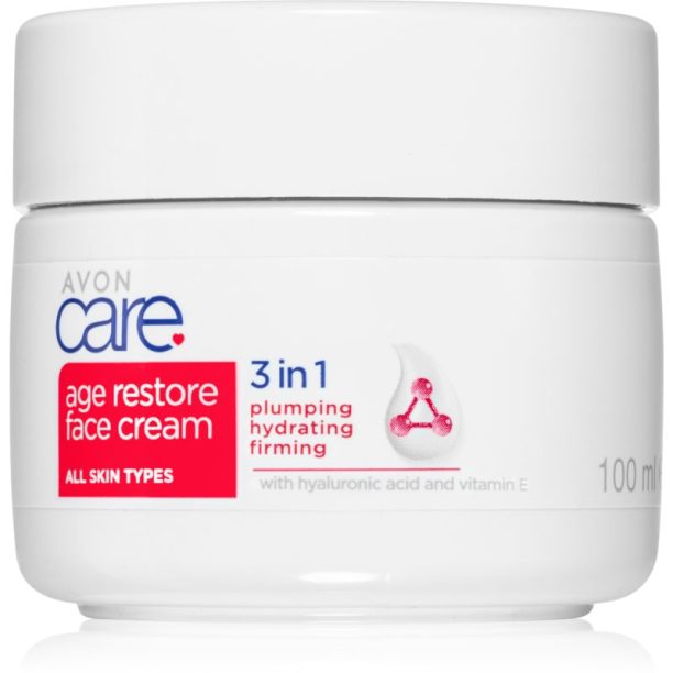 Avon Care 3 in 1 противобръчков и възстановяващ крем за лице 3 в 1 100 мл.