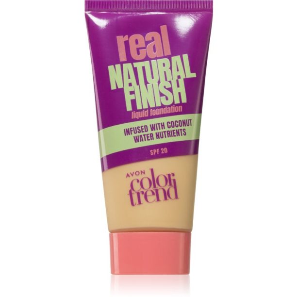 Avon ColorTrend Real Natural Finish лек матиращ фон дьо тен SPF 20 цвят Nude 30 мл.