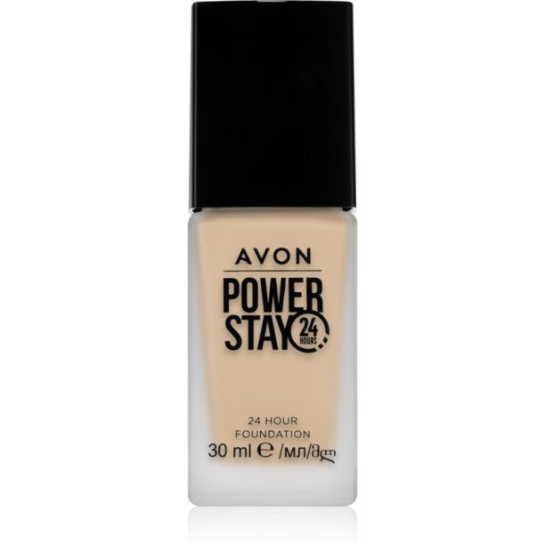 Avon Power Stay 24h дълготраен фон дьо тен с матиращ ефект цвят 125 G Warm Ivory 30 мл.