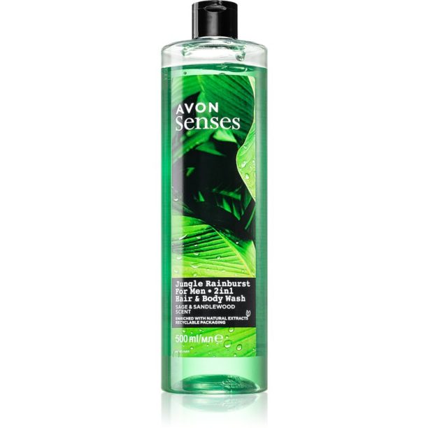 Avon Senses Jungle Rainburst шампоан и душ гел 2 в 1 500 мл.