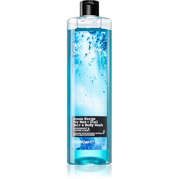 Avon Senses Ocean Surge шампоан и душ гел 2 в 1 500 мл.