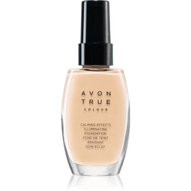 Avon True Colour успокояващ фон дьо тен за озаряване на лицето цвят Almond 30 мл.