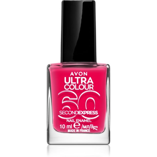 Avon Ultra Colour 60 Second Express бързозасъхващ лак за нокти цвят Fun N Fuchsia 10 мл.