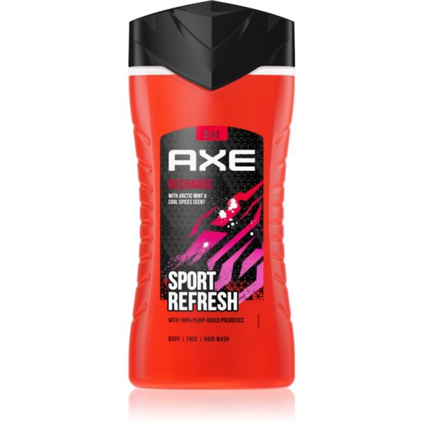 Axe Recharge Arctic Mint & Cool Spices освежаващ душ гел 3 в 1 250 мл. на ниска цена